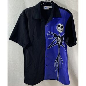 Tim Burton's Nightmare Before Christmas Men's Button Down Shirt Disney size S